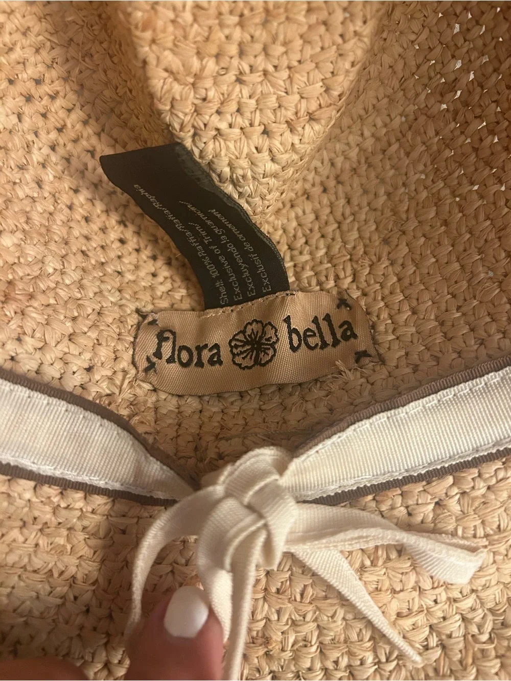 Flora Bella Woven Straw Hat with Braided Band - Natural